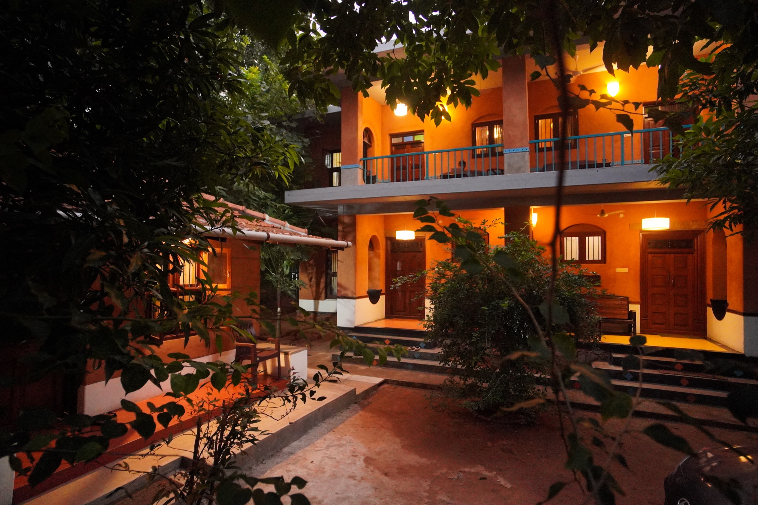 Night view of the complex